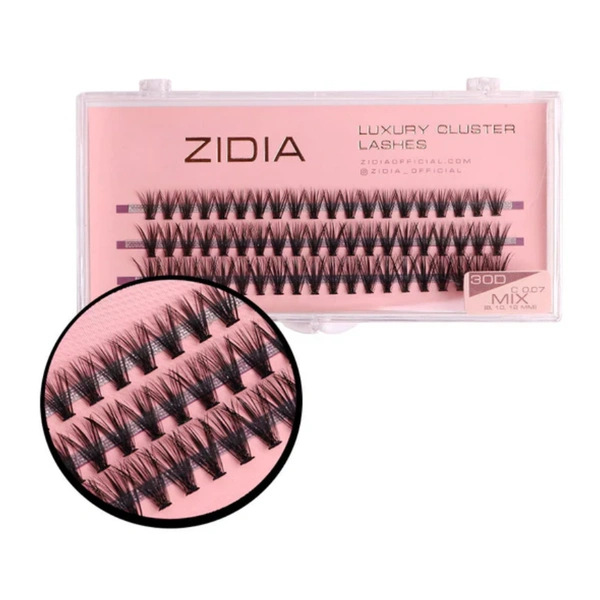 Вії пучкові (3 стрічки, розмір 8,10,12 мм)