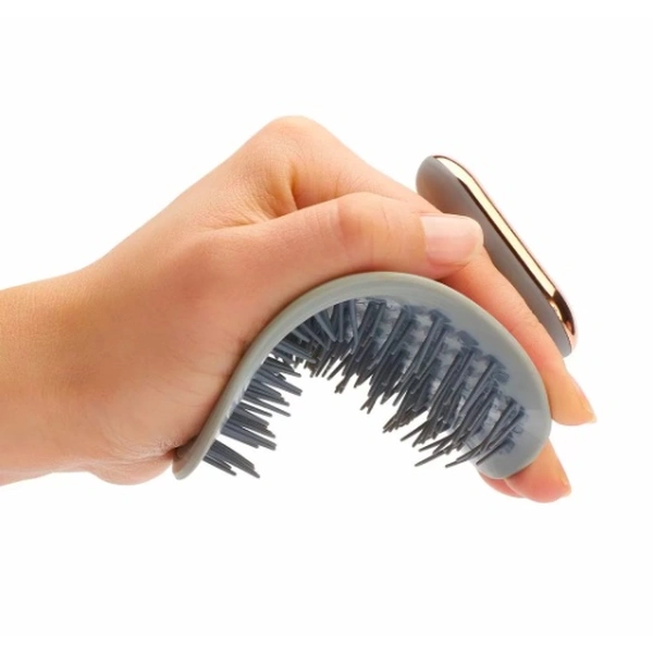 Вібруюча масажна щітка для шкіри голови та волосся з тримачем