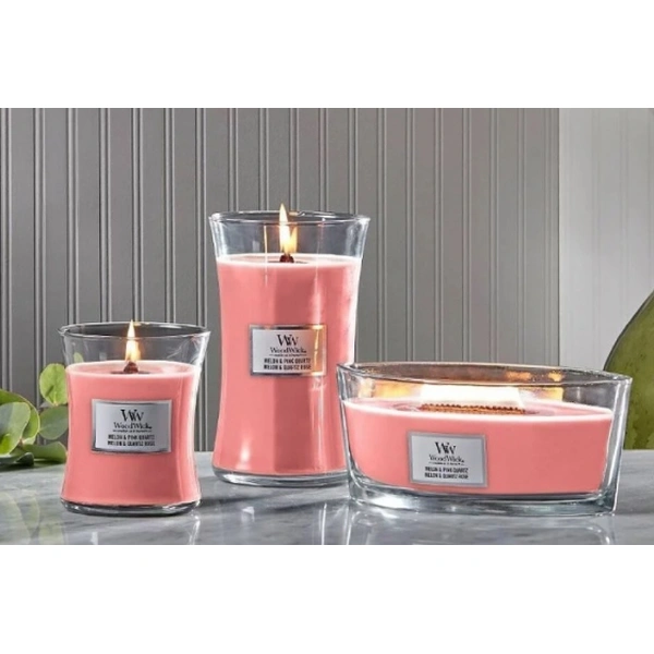 Ароматична свічка з ароматом дині та рожевого кварцу