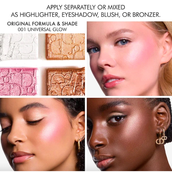 Палетка хайлайтерів для обличчя