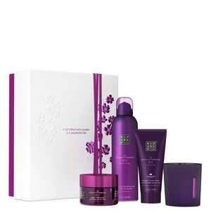 Подарунковий набір (скраб для тіла+-пінка для душу+крем для тіла+свічка)