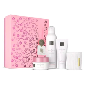 Подарунковий набір (скраб для тіла+пінка для душу+крем для тіла+свічка)