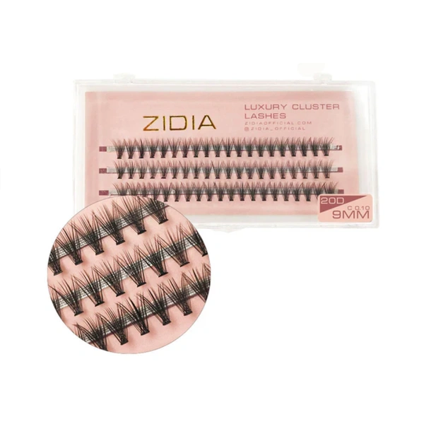 Вії пучкові (3 стрічки, розмір 9 мм)