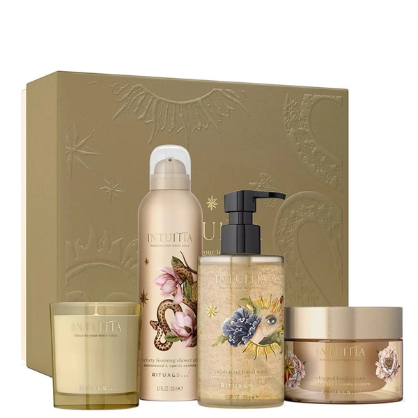 Подарунковий набір (свічка+гель-пінка для душу+мило для рук+крем для тіла)