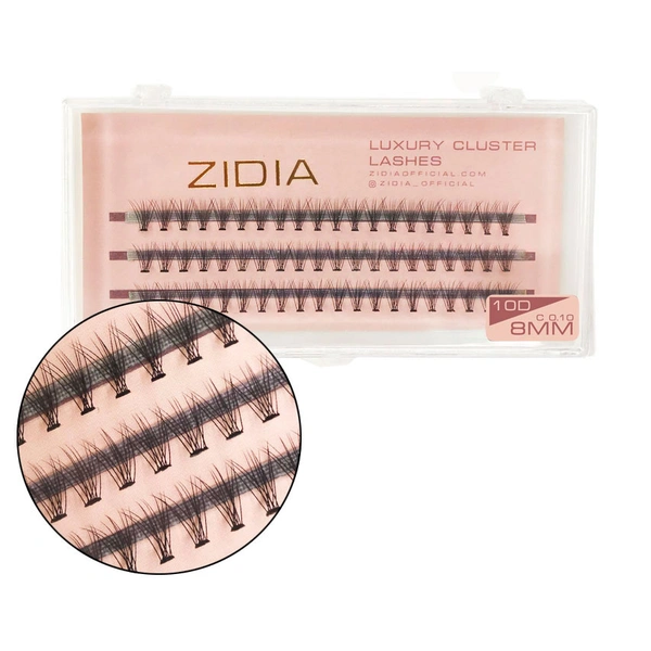 Вії пучкові (3 стрічки, розмір 8 мм)