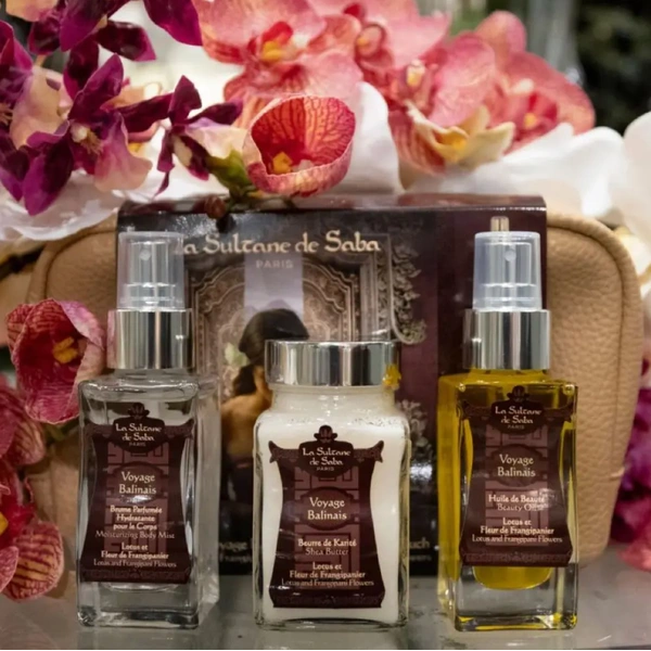 Набір подарунковий (крем для тіла масло каріте+зволожуючий спрей для тіла+олійка)