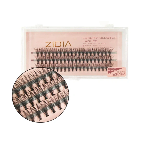 Вії пучкові (3 стрічки, розмір 12 мм)