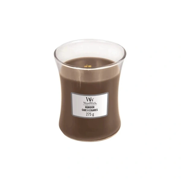 Ароматична свічка з ароматом суміші тютюнового листя та замші