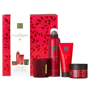 Подарунковий набір (скраб для тіла+пінка для душу+крем для тіла+свічка)