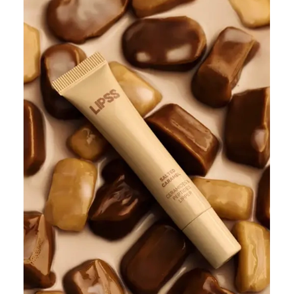 Блиск для губ з пептидами з ароматом карамелі