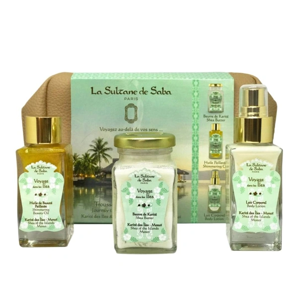 Набір подарунковий (лосьйон для тіла+крем для тіла масло ши+шимерна олійка)