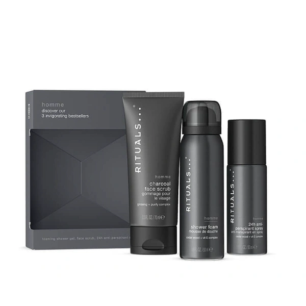 Чоловічий подарунковий набір набір (гель-пінка для душу+скраб+дезодорант)