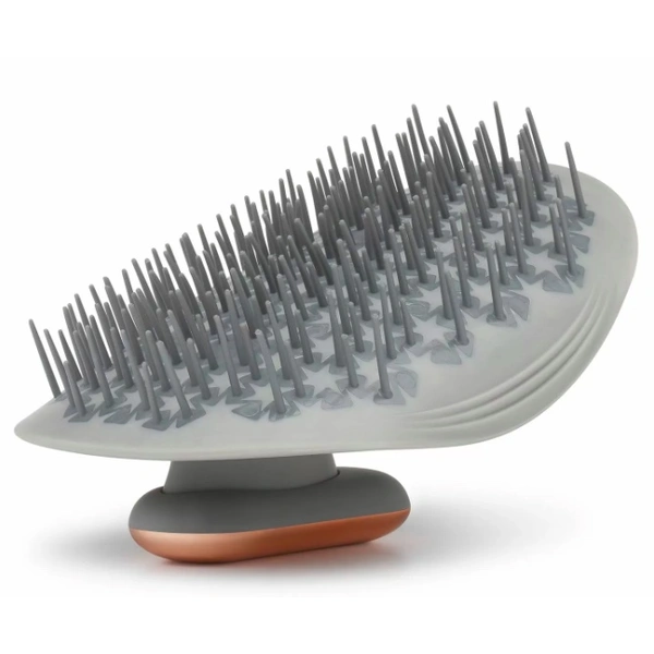 Вібруюча масажна щітка для шкіри голови та волосся з тримачем