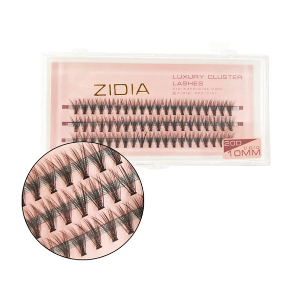 Вії пучкові (3 стрічки, розмір 10 мм)