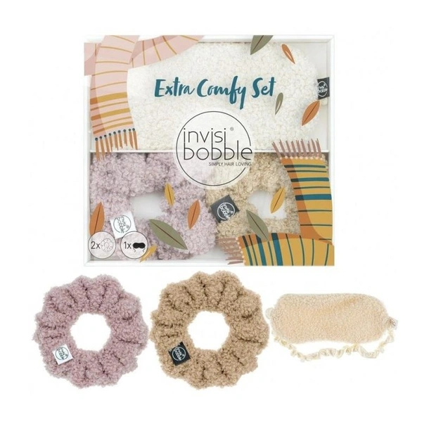 Набір з двох резинок для волосся та маски для сну